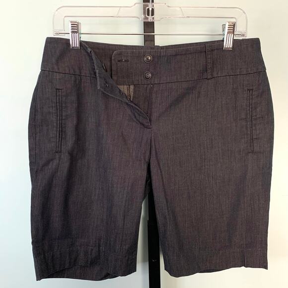 LOFT Dark Chambray Bermuda Shorts Size 4 - Picture 4 of 6